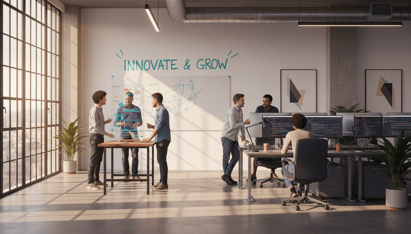 EON AI team collaborating in New York office