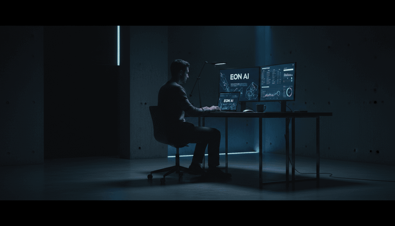 Sales professional using EON AI to manage leads efficiently